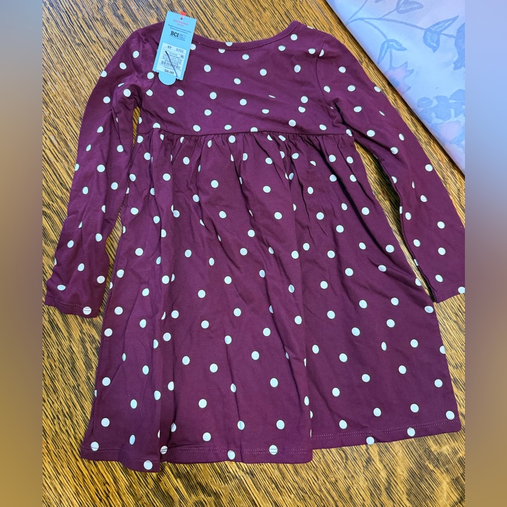 Cat & Jack Red and White Long Sleeve Sundress